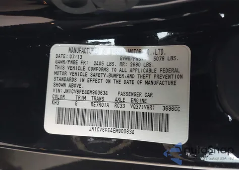 2014 Infiniti Q60 из США, поврежденный, VIN JN1CV6FE4EM900634